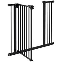 sunu varteliais - PawHut šunų apsauginiai varteliai, 74-87 cm, juodas (Black) - 3 nuotrauka