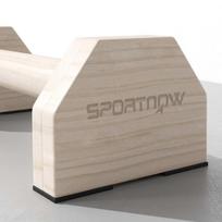 atsispaudimu rankenos - SPORTNOW Push-Up Handles 2, Medinės (Wood) - 2 nuotrauka
