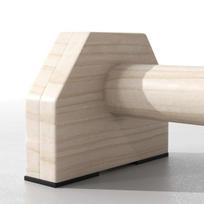 atsispaudimu rankenos - SPORTNOW Push-Up Handles 2, Medinės (Wood) - 4 nuotrauka