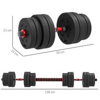 hanteliai 30 kg - Rinkinys VLX Barbell And Dumbbell Set - 8 nuotrauka