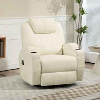 masazinis kreslas relax - Fotelis HOMCOM Relax, kreminė balta (Cream White) - 9 nuotrauka