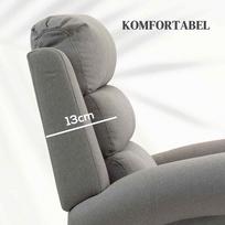 homcom fotelis elektrinis - Fotelis HOMCOM Elektrinis televizoriaus krėslas su atsilenkimo funkcija, šviesiai pilkas (Light Grey) - 4 nuotrauka
