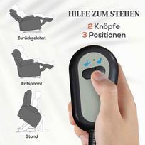 homcom fotelis elektrinis - Fotelis HOMCOM Elektrinis televizoriaus krėslas su atsilenkimo funkcija, šviesiai pilkas (Light Grey) - 7 nuotrauka