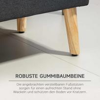 pufas daiktadeze - Suoliukas HOMCOM, tamsiai pilkas (Dark Gray) - 6 nuotrauka