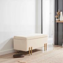 suoliukas daiktadeze - Suoliukas HOMCOM, smėlinis (Beige) - 2 nuotrauka