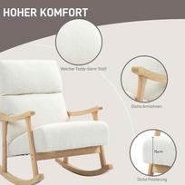 supamas fotelis - Fotelis HOMCOM Supamasis krėslas, kreminė balta (Cream White) - 5 nuotrauka