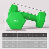 hanteliai 2 x 5 kg - SPORTNOW Hantelių rinkinys 6 hanteliai su sulankstomu hantelių stovu, 2 x 1 kg, 2 x 3 kg, 2 x 5 kg hanteliai, kettlebell fitnesui, gimnastikai, namuose - 8 nuotrauka