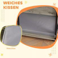 voljerai voljeras pigu lt - Pawhut Narvas šunims, vidaus, 100 x 60 x 73,5 cm, Pilkas (Gray) - 5 nuotrauka