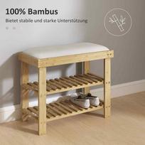 balta suoliukas daiktadeze - HOMCOM batų suoliukas su daiktadėže, kreminė balta (Cream White) - 5 nuotrauka