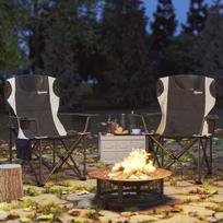 zvejybos kedes - Outsunny sulankstoma kempingo kėdė su porankiais, Juoda (Black) - 9 nuotrauka
