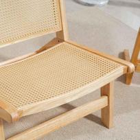 homcom kede - HOMCOM Rattan poilsio kėdė, natūralaus medžio spalvos (Natural Wood) - 2 nuotrauka