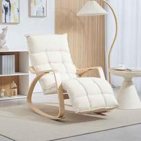 supamas fotelis - Fotelis HOMCOM supamasis krėslas, kreminės baltos spalvos (Cream White) - 2 nuotrauka