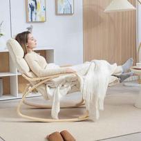 supamas fotelis - Fotelis HOMCOM supamasis krėslas, kreminės baltos spalvos (Cream White) - 3 nuotrauka