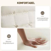 supamas fotelis - Fotelis HOMCOM supamasis krėslas, kreminės baltos spalvos (Cream White) - 5 nuotrauka