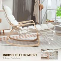 supamas fotelis - Fotelis HOMCOM supamasis krėslas, kreminės baltos spalvos (Cream White) - 6 nuotrauka
