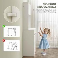 bufeto virtuves spinteles - HOMCOM Virtuvės spintelė-bufetas su stalviršiu, balta (White) - 4 nuotrauka