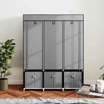 medziagine drabuziu kabykla - Spinta HOMCOM 125x43x162.5 cm, šviesiai pilka (Light Gray) - 2 nuotrauka