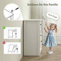 spintele mikrobangu - HOMCOM Šoninė virtuvės spintelė su mikrobangų lentyna, balta (White) - 5 nuotrauka