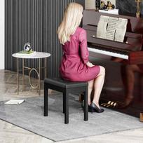 pufas daiktadeze - HOMCOM Pianino suoliukas su daiktadėže, juodas (Black) - 4 nuotrauka
