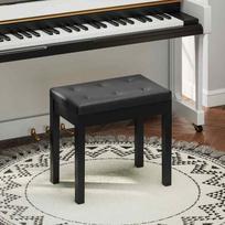 pufas daiktadeze - HOMCOM Pianino suoliukas su daiktadėže, juodas (Black) - 9 nuotrauka