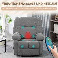 masazinis kreslas - Fotelis HOMCOM masažinis krėslas, tamsiai pilkas (Dark Grey) - 7 nuotrauka
