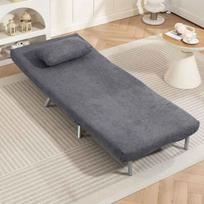 miegamasis fotelis pigu - Fotelis HOMCOM Miegamas, tamsiai pilkas (Dark Grey) - 3 nuotrauka