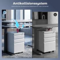 elektrinis remas - HOMCOM Reguliuojamo Aukščio Elektrinis Stalo Rėmas Juodas (Black) - 4 nuotrauka