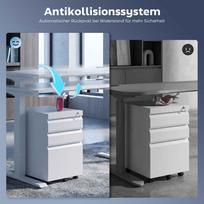 remote 3 - HOMCOM Elektrinis aukščio reguliuojamas stalo rėmas, baltas (White) - 3 nuotrauka