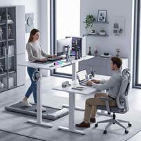 remote 3 - HOMCOM Elektrinis aukščio reguliuojamas stalo rėmas, baltas (White) - 8 nuotrauka