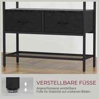 batu lentyna - HOMCOM Drabužių kabykla su batų lentyna, Juodas (Black) - 5 nuotrauka