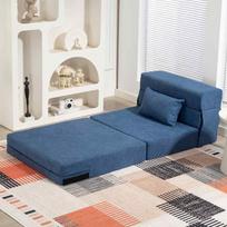 miegamasis fotelis pigu - Fotelis HOMCOM 3-in-1, tamsiai mėlynas (Dark Blue) - 4 nuotrauka