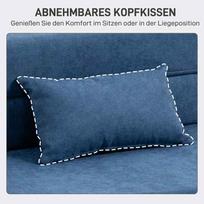 miegamasis fotelis pigu - Fotelis HOMCOM 3-in-1, tamsiai mėlynas (Dark Blue) - 5 nuotrauka