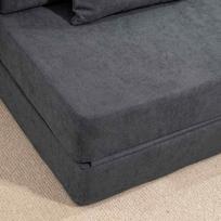 miegamasis fotelis pigu - Fotelis HOMCOM 3-in-1 miegamasis fotelis, tamsiai pilkas (Dark Grey) - 2 nuotrauka