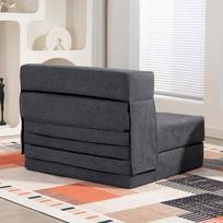 miegamasis fotelis pigu - Fotelis HOMCOM 3-in-1 miegamasis fotelis, tamsiai pilkas (Dark Grey) - 3 nuotrauka