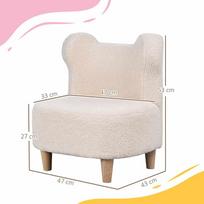 fotelis smelio spalvos - Fotelis AIYAPLAY Vaikiškas, smėlinis (Beige) - 8 nuotrauka