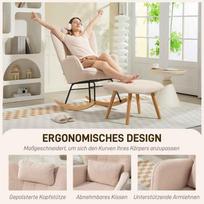 supamas fotelis - Fotelis HOMCOM Supamas krėslas, smėlinė (Beige) - 5 nuotrauka