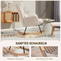 supamas fotelis - Fotelis HOMCOM Supamas krėslas, smėlinė (Beige) - 7 nuotrauka