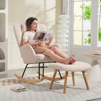 supamas fotelis - Fotelis HOMCOM Supamas krėslas, smėlinė (Beige) - 9 nuotrauka