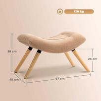 audinys - HOMCOM Pufas, rudas (Brown) - 8 nuotrauka