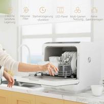 homcom mini - HOMCOM Mini Indaplovė su 6L Talpa, 5 Programos, LED Ekranas, Džiovinimo Funkcija Balta (White) - 3 nuotrauka