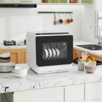 homcom mini - HOMCOM Mini Indaplovė su 6L Talpa, 5 Programos, LED Ekranas, Džiovinimo Funkcija Balta (White) - 9 nuotrauka