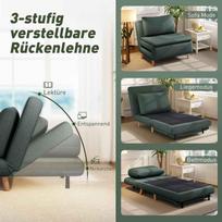 miegamasis fotelis pigu - Fotelis Halmar 3-in-1 Miegamoji Sofa, tamsiai žalias (Dark Green) - 7 nuotrauka