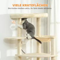 draskykle katems - PawHut kačių draskyklė, smėlio spalvos (Beige), 200 cm - 4 nuotrauka