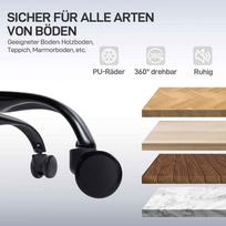 biuro kedes porankiai - HOMCOM Ergonominė biuro kėdė, juoda (Black) - 2 nuotrauka
