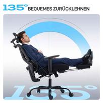 biuro kedes porankiai - HOMCOM Ergonominė biuro kėdė, juoda (Black) - 6 nuotrauka