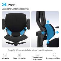 biuro kedes porankiai - HOMCOM Ergonominė biuro kėdė, juoda (Black) - 7 nuotrauka