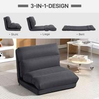 miegamasis fotelis pigu - Fotelis Sėdmaišis su miegojimo funkcija, tamsiai pilkas (Dark Grey) - 7 nuotrauka