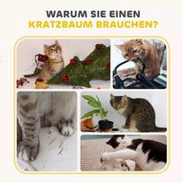 kates namelis - PawHut PCT123 draskymo namelis, 79 cm, trijų aukštų su sizalio virve, chaki+ruda (Chaki+Brown) - 4 nuotrauka
