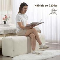 minkstasuolis suolas - HOMCOM Miegamojo Suolas, kreminis (Cream) - 5 nuotrauka