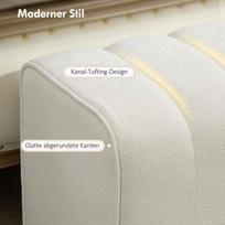 minkstasuolis suolas - HOMCOM Miegamojo Suolas, kreminis (Cream) - 7 nuotrauka